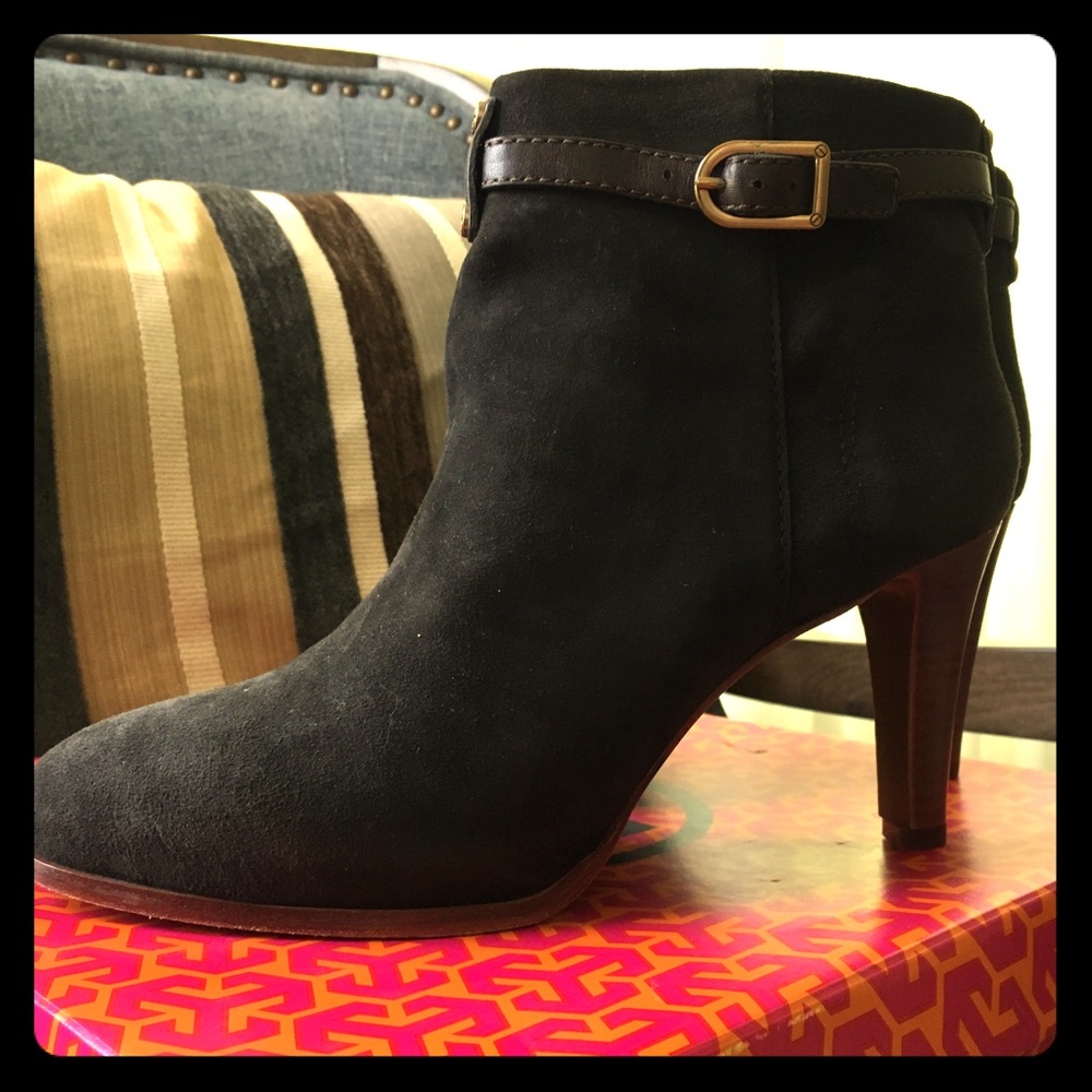 Tory Burch Patrica mid heel bootie - softy suede
